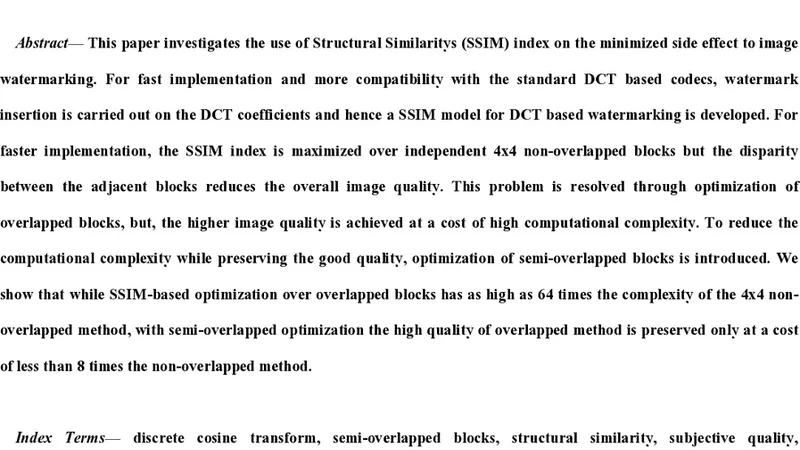 Minimization of image watermarking side effects through subjective   optimization