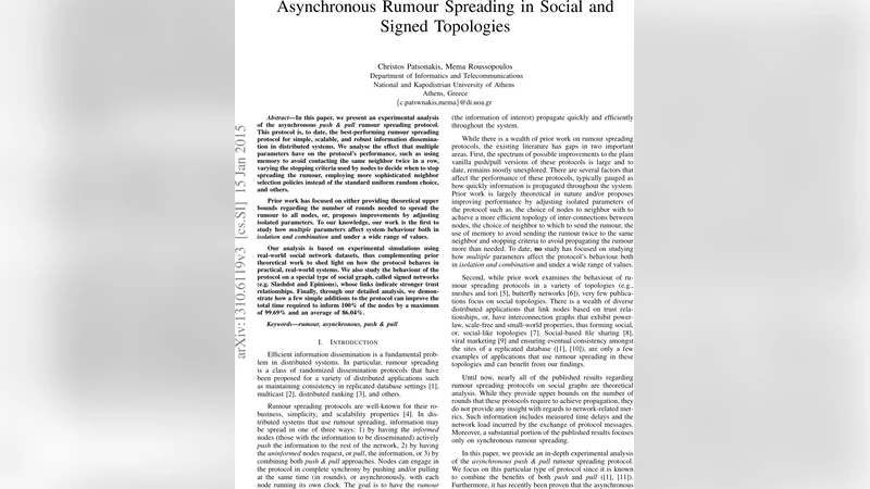 Asynchronous Rumour Spreading in Social and Signed Topologies