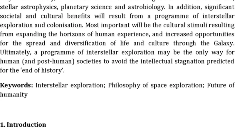 Avoiding Intellectual Stagnation: The Starship as an Expander of Minds