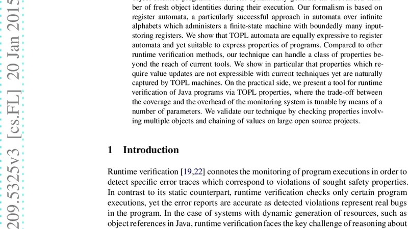 Runtime Verification Based on Register Automata