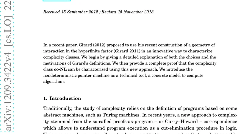 Characterizing co-NL by a group action