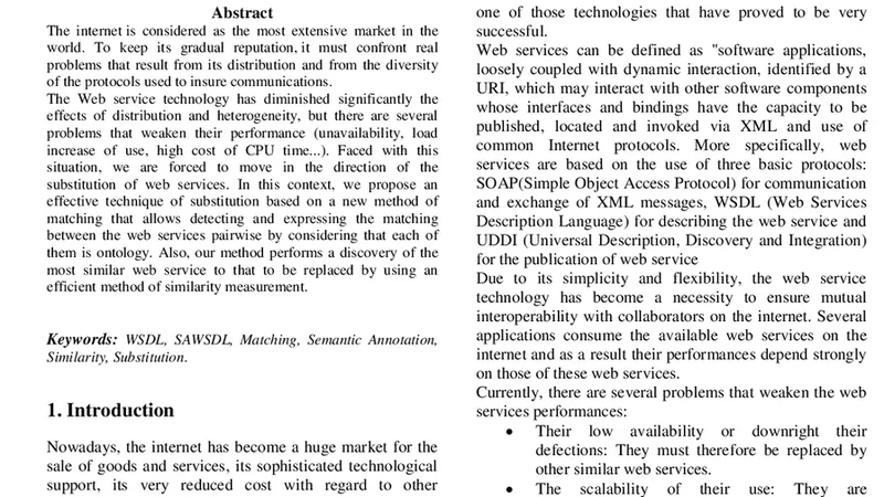 A new efficient Matching method for web services substitution