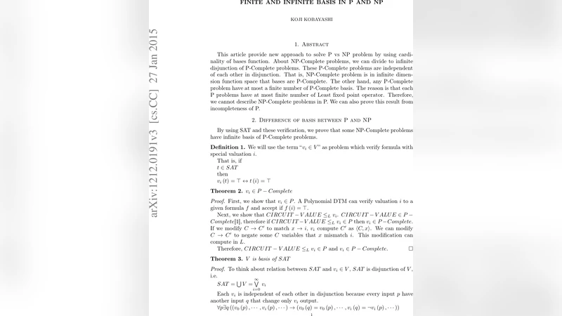 Finite and infinite basis in P and NP