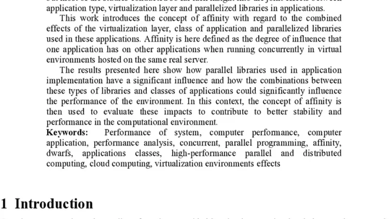 The Affinity Effects of Parallelized Libraries in Concurrent   Environments