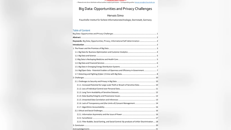 Big Data: Opportunities and Privacy Challenges