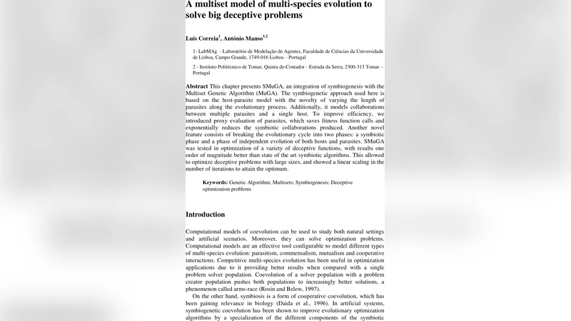 A multiset model of multi-species evolution to solve big deceptive   problems