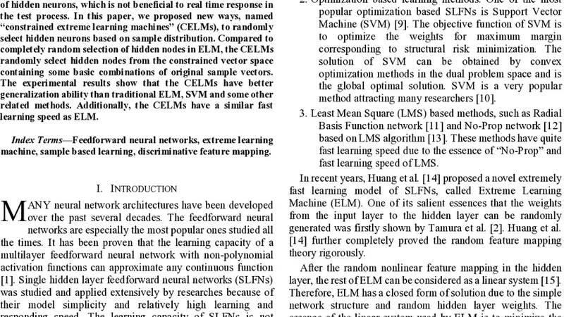 Constrained Extreme Learning Machines: A Study on Classification Cases