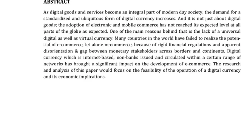 Is a global virtual currency with universal acceptance feasible ?