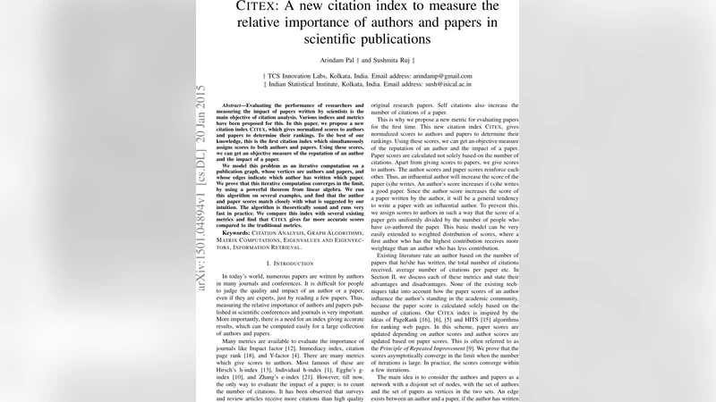 CITEX: A new citation index to measure the relative importance of   authors and papers in scientific publications