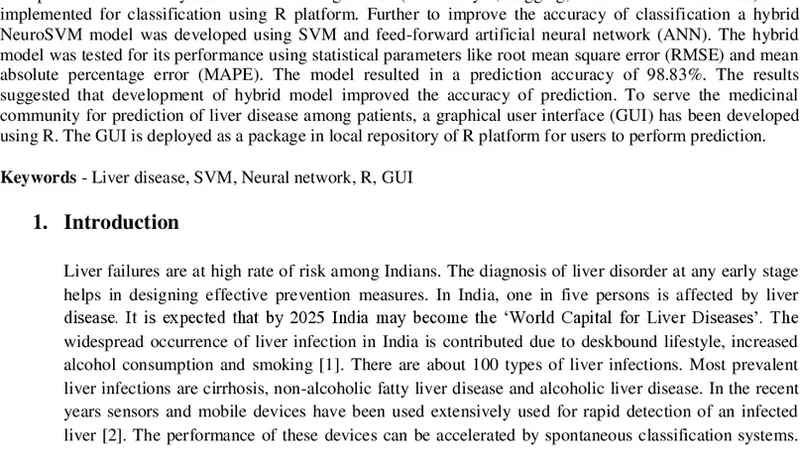NeuroSVM: A Graphical User Interface for Identification of Liver   Patients