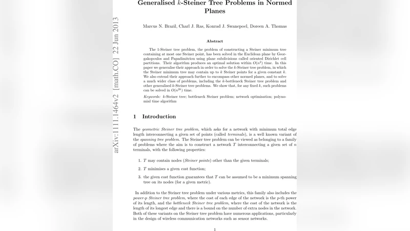 Generalised k-Steiner Tree Problems in Normed Planes