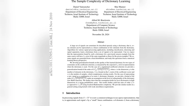 The Sample Complexity of Dictionary Learning