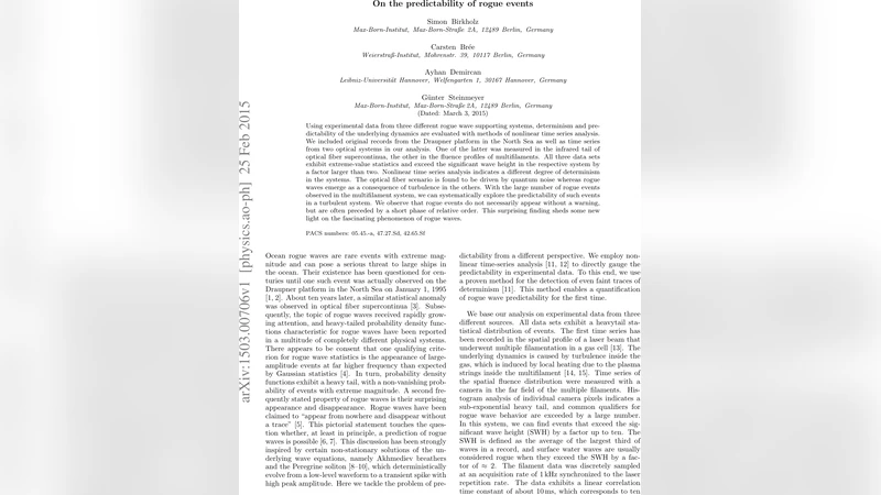 On the predictability of rogue events