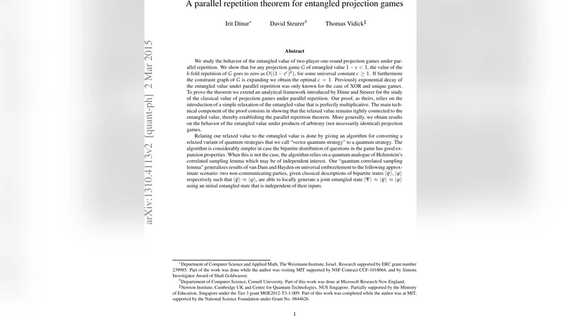A parallel repetition theorem for entangled projection games