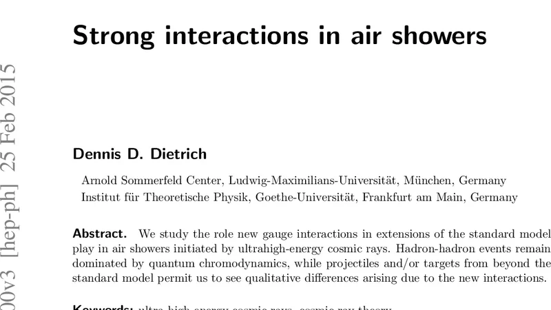 Strong interactions in air showers