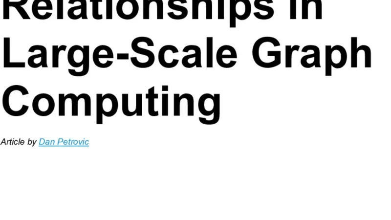 Relationships in Large-Scale Graph Computing