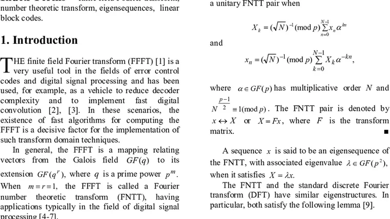 Fourier Codes