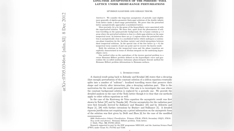 Stability of the periodic Toda lattice under short range perturbations