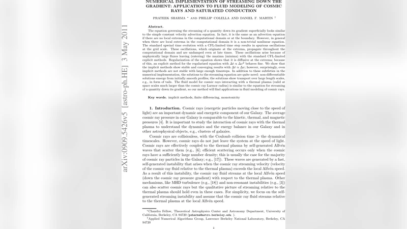 Numerical Implementation of Streaming Down the Gradient: Application to   Fluid Modeling of Cosmic Rays and Saturated Conduction