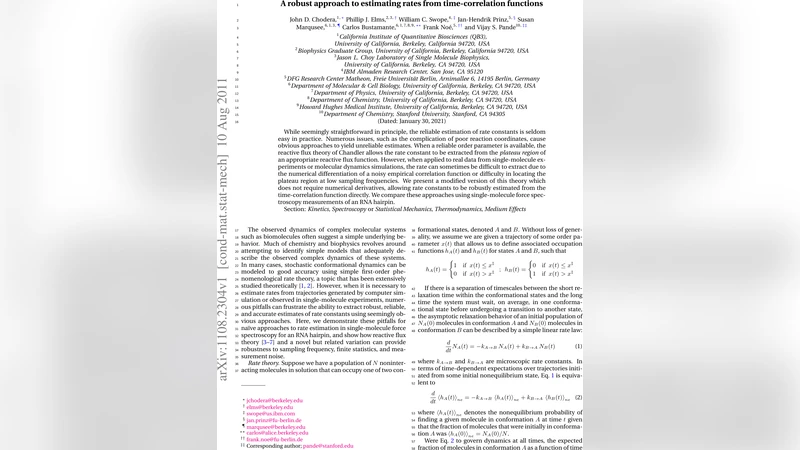A robust approach to estimating rates from time-correlation functions