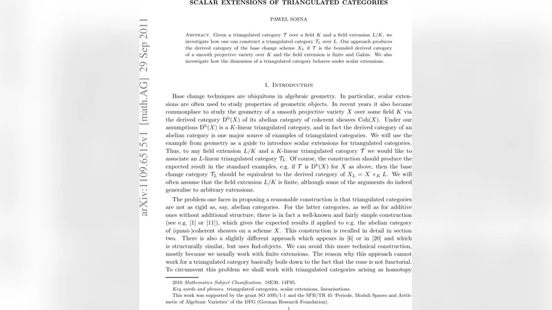Scalar extensions of triangulated categories