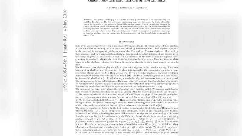 Cohomology and Deformations of Hom-algebras