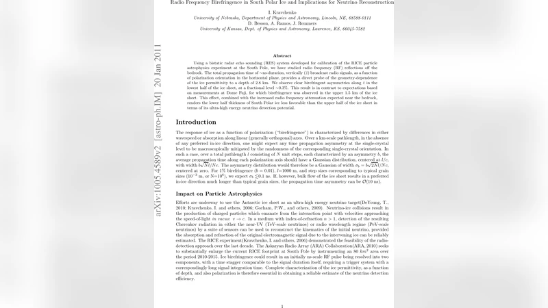 Radio Frequency Birefringence in South Polar Ice and Implications for   Neutrino Reconstruction
