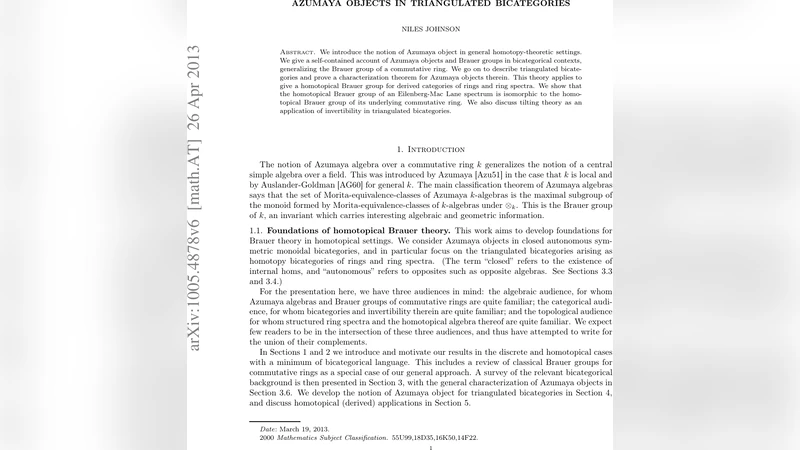 Azumaya Objects in Triangulated Bicategories