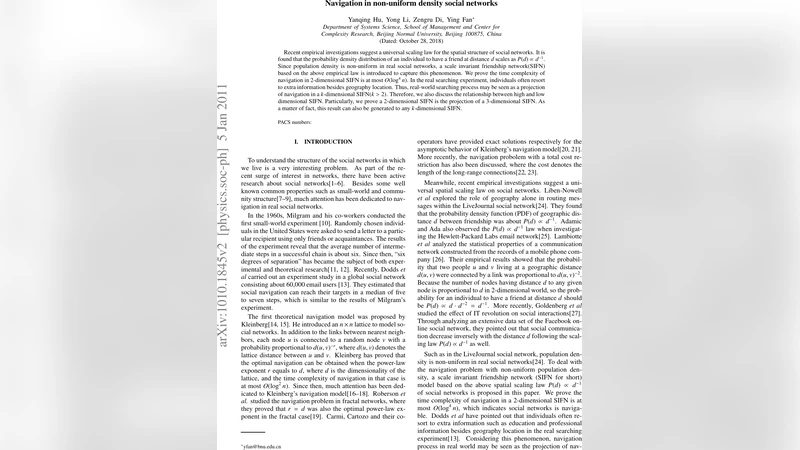 Navigation in non-uniform density social networks