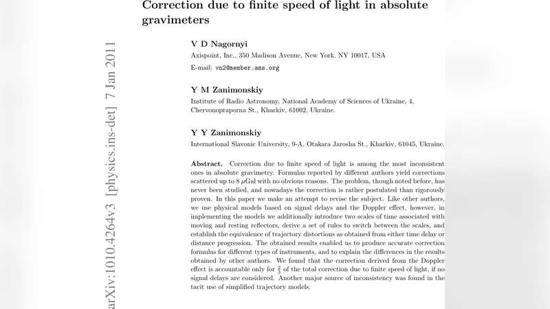 Correction due to finite speed of light in absolute gravimeters