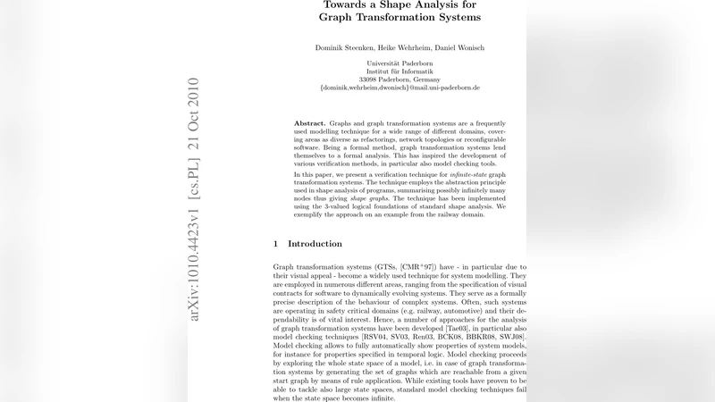 Towards A Shape Analysis for Graph Transformation Systems