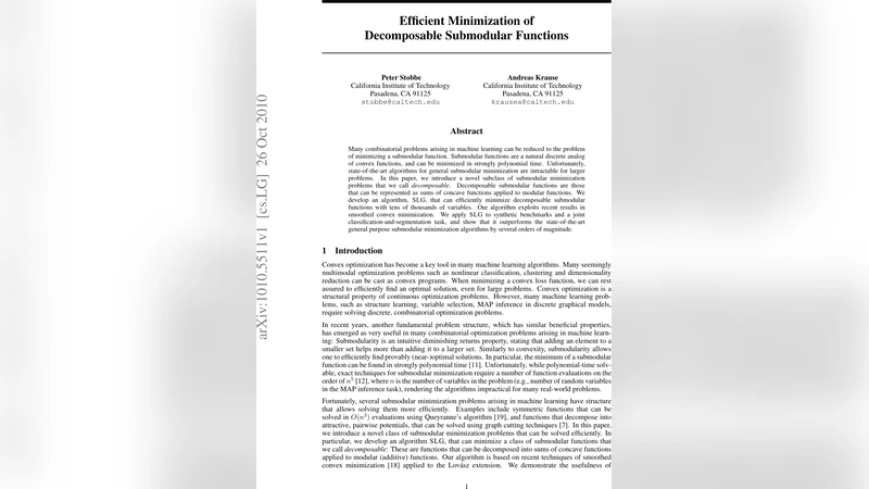 Efficient Minimization of Decomposable Submodular Functions