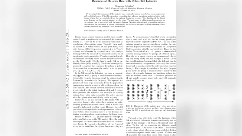 Dynamics of Majority Rule with Differential Latencies