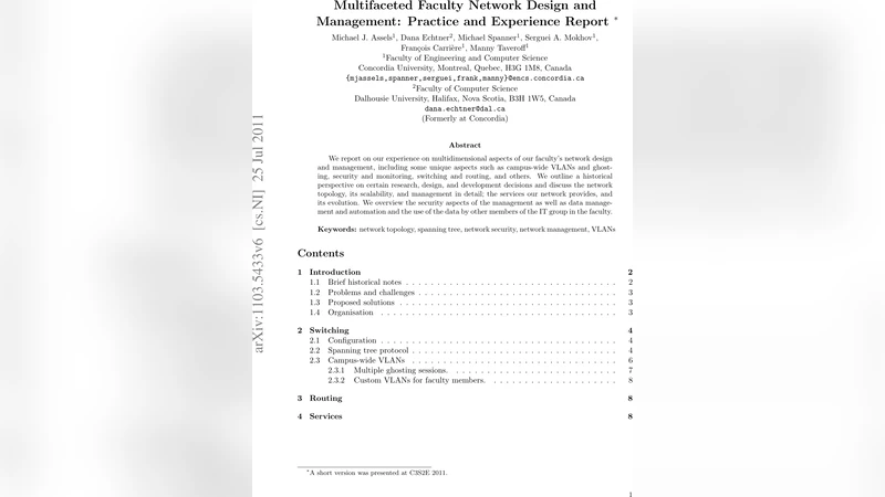 Multifaceted Faculty Network Design and Management: Practice and   Experience Report
