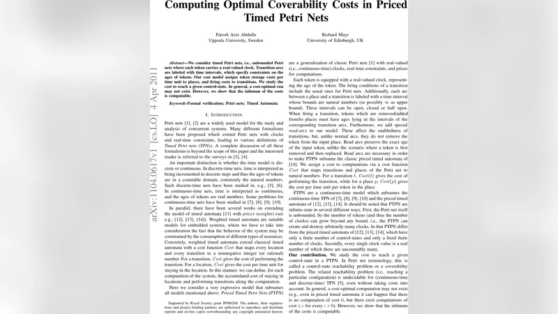 Computing Optimal Coverability Costs in Priced Timed Petri Nets