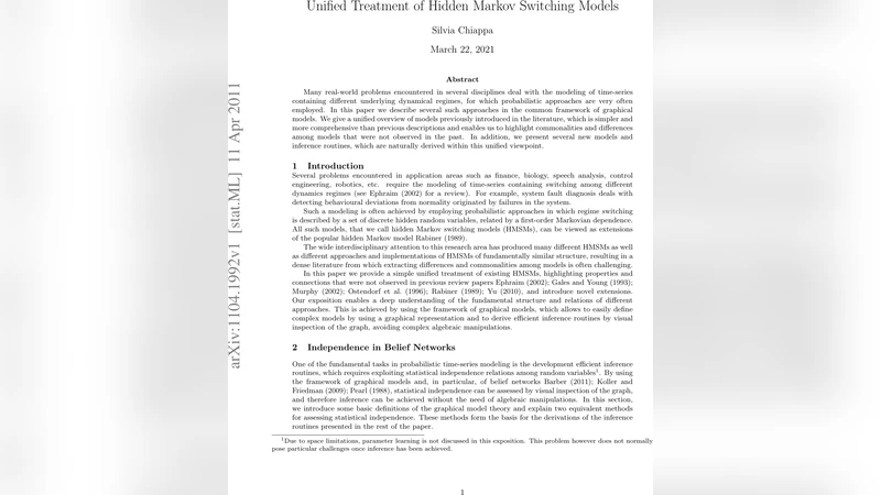 Unified Treatment of Hidden Markov Switching Models