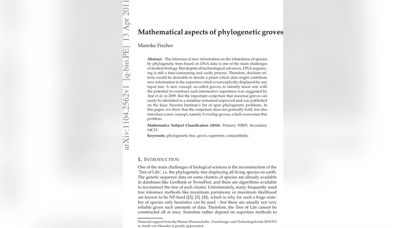 Mathematical aspects of phylogenetic groves