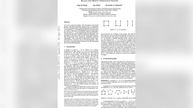 Black-and-white threshold graphs