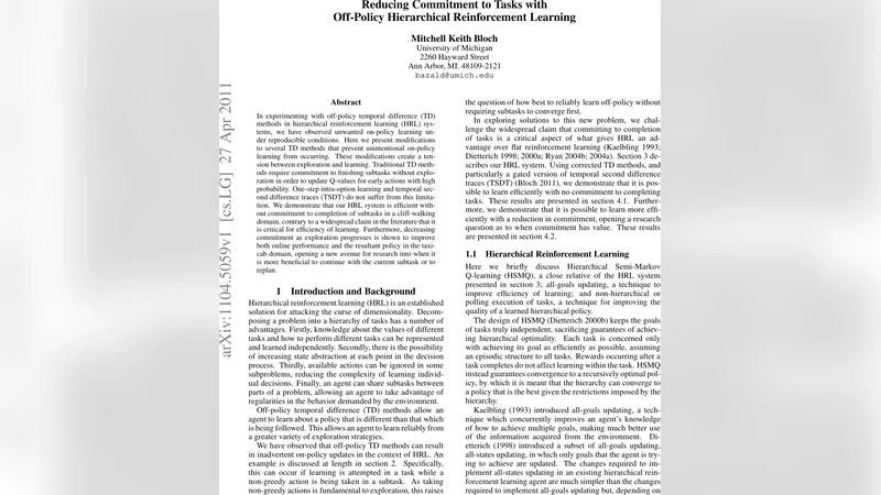 Reducing Commitment to Tasks with Off-Policy Hierarchical Reinforcement   Learning