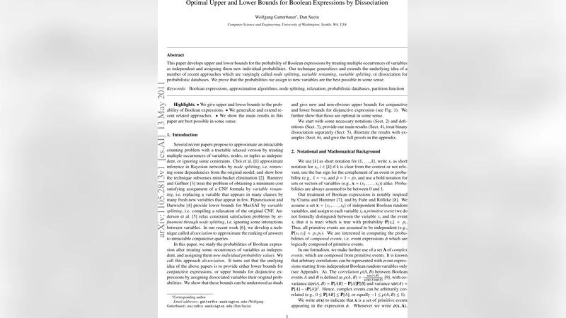 Optimal Upper and Lower Bounds for Boolean Expressions by Dissociation