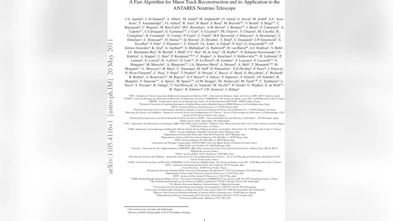 A Fast Algorithm for Muon Track Reconstruction and its Application to   the ANTARES Neutrino Telescope