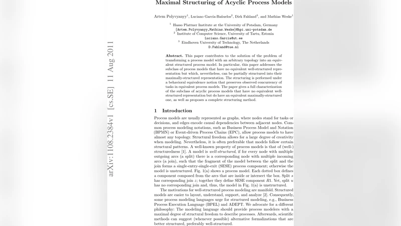 Maximal Structuring of Acyclic Process Models