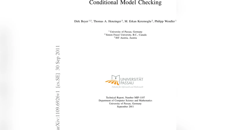 Conditional Model Checking