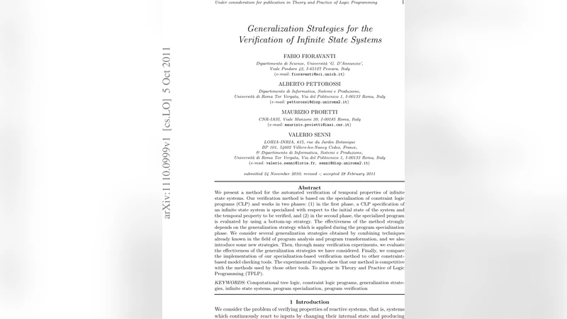 Generalization Strategies for the Verification of Infinite State Systems