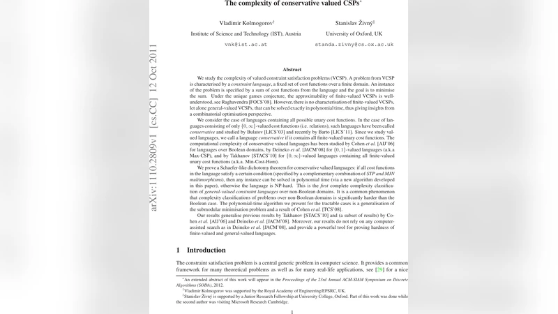 The complexity of conservative valued CSPs