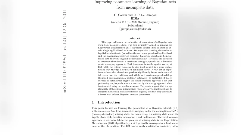 Improving parameter learning of Bayesian nets from incomplete data