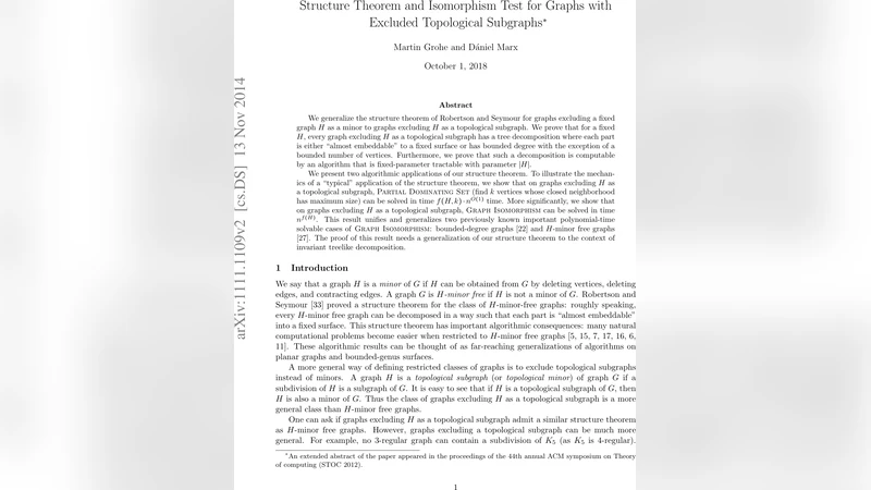 Structure Theorem and Isomorphism Test for Graphs with Excluded   Topological Subgraphs