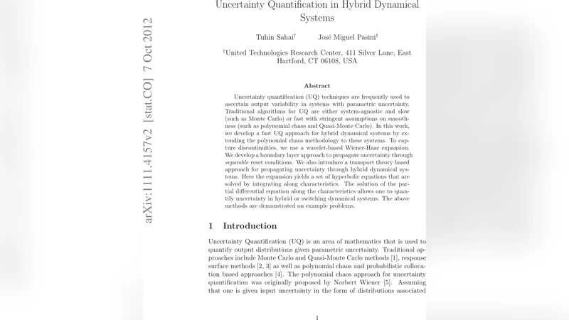 Uncertainty Quantification in Hybrid Dynamical Systems