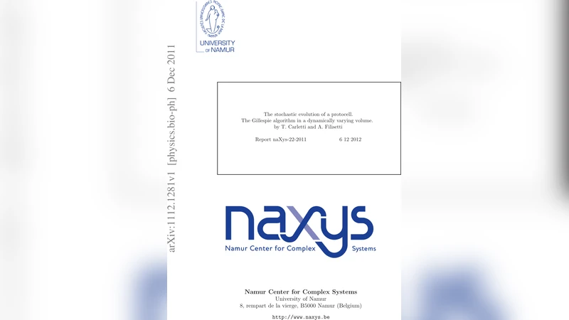 The stochastic evolution of a protocell. The Gillespie algorithm in a   dynamically varying volume