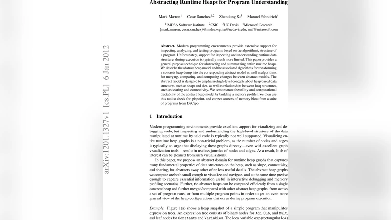 Abstracting Runtime Heaps for Program Understanding